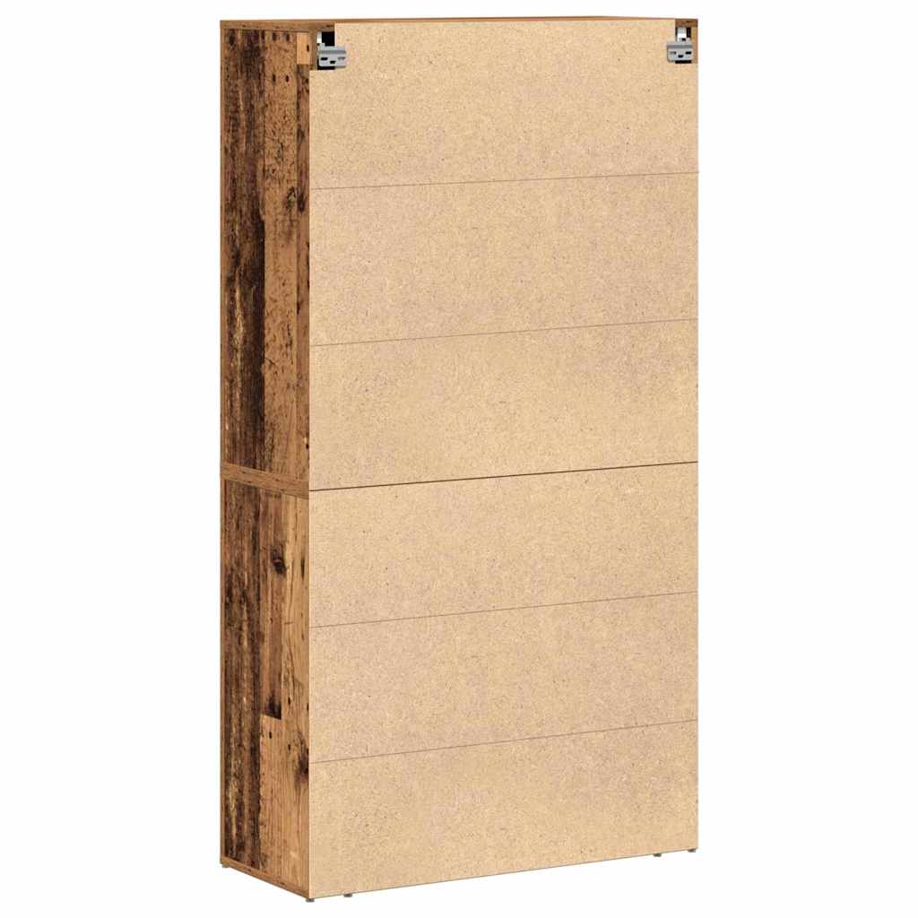 Highboard Altholz 80 x 33 x 150 cm Holzwerkstoff