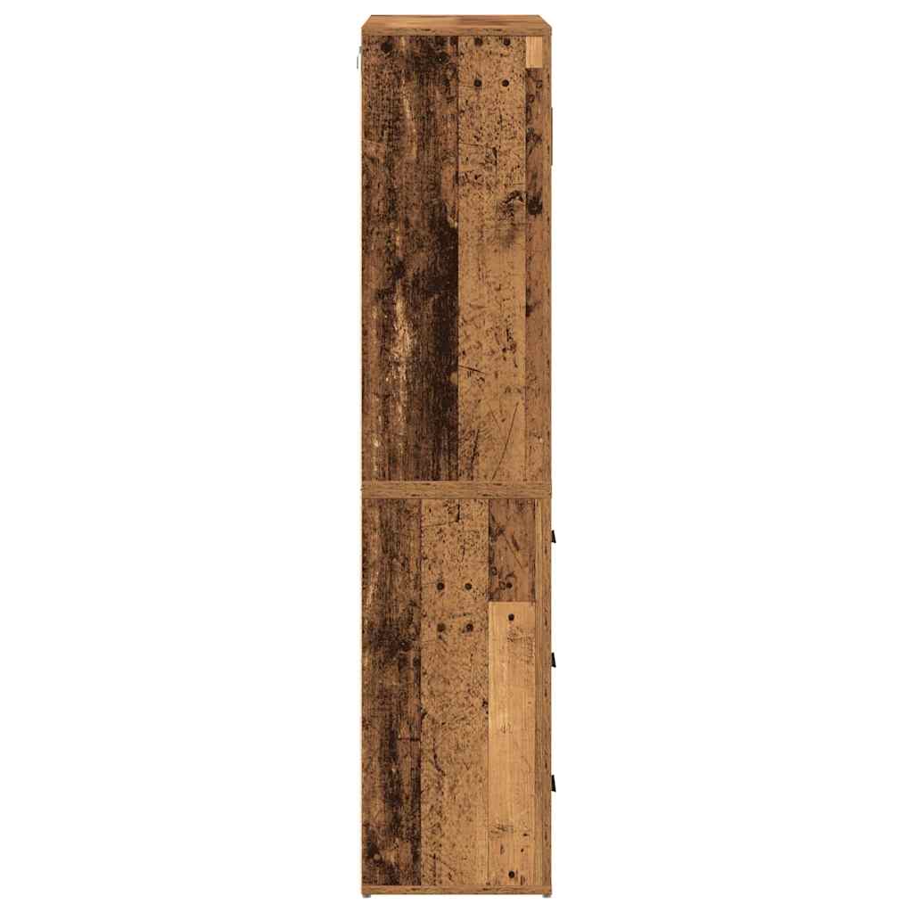 Highboard Altholz 80 x 33 x 150 cm Holzwerkstoff