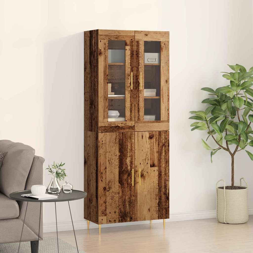 Highboard 2 stk. Altholz 69,5 x 34 x 180 cm Holzwerkstoff