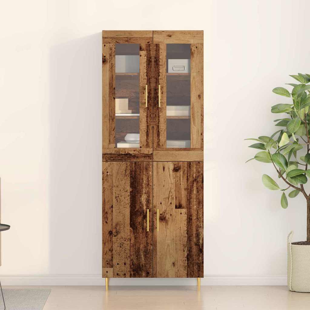 Highboard 2 stk. Altholz 69,5 x 34 x 180 cm Holzwerkstoff