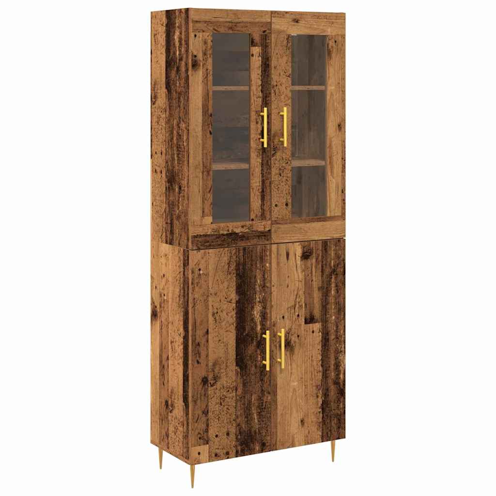 Highboard 2 stk. Altholz 69,5 x 34 x 180 cm Holzwerkstoff