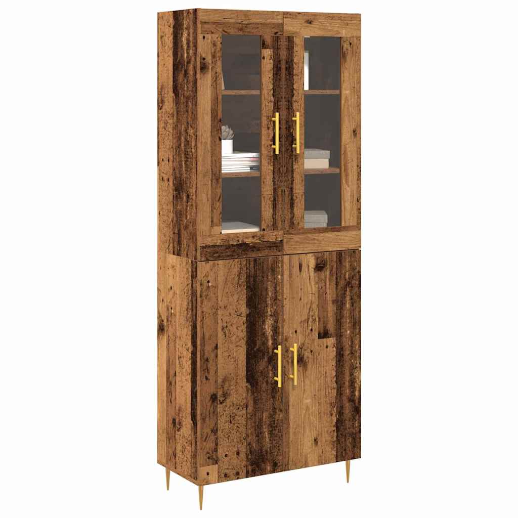 Highboard 2 stk. Altholz 69,5 x 34 x 180 cm Holzwerkstoff