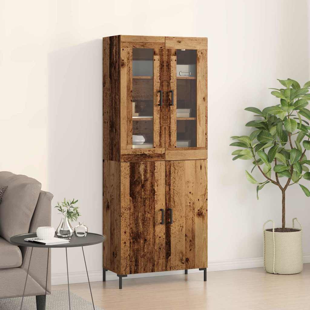 Highboard 2 stk. Altholz 69,5 x 34 x 180 cm Holzwerkstoff