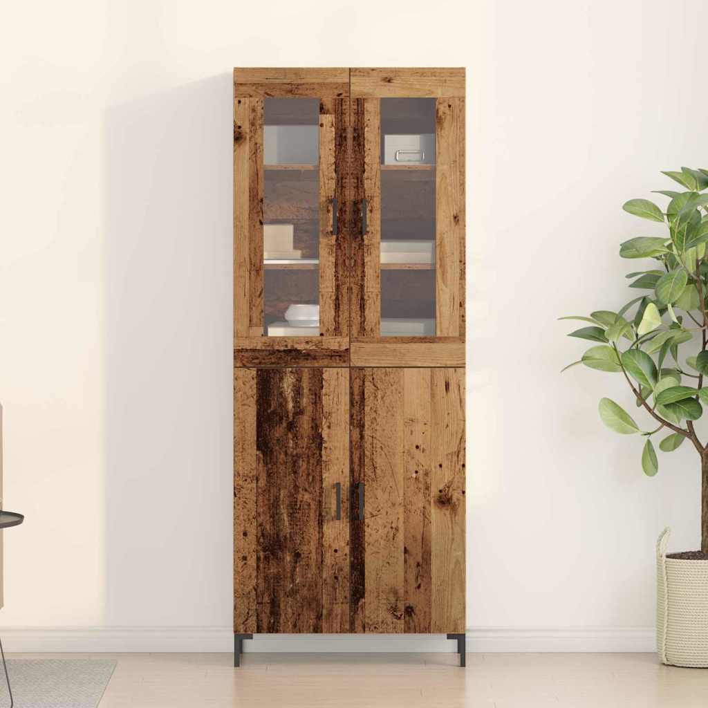 Highboard 2 stk. Altholz 69,5 x 34 x 180 cm Holzwerkstoff