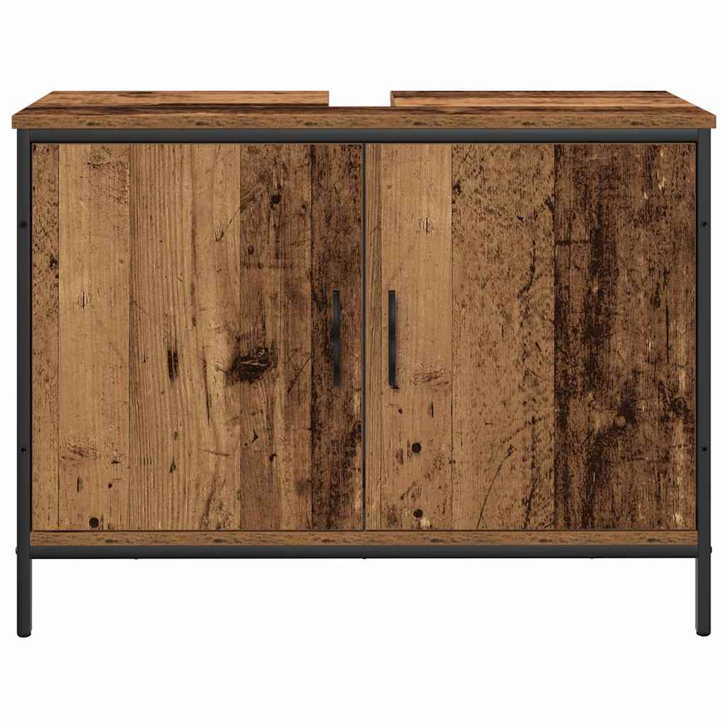 Badezimmermöbel-Set mit Regal mit Tür 3 pcs Braun Holzwerkstoff