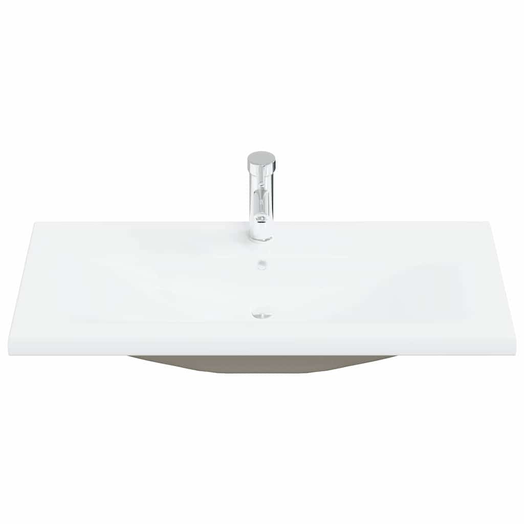 Badezimmermöbel-Set 4 stk. Schwarz Eichen-Optik