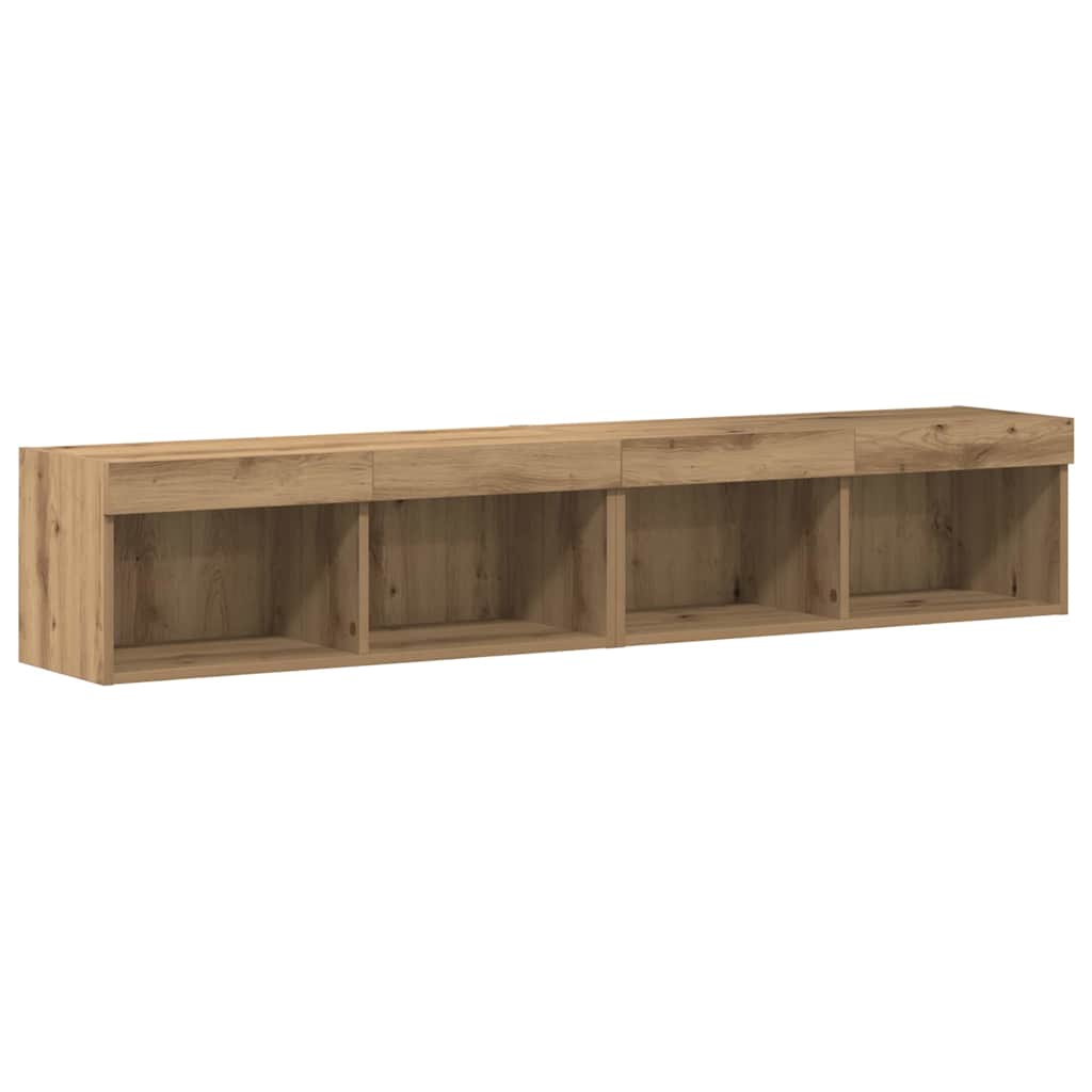 TV-Wandregal-Set 6 pcs Artisan-Eiche 30.5 x 30 x 102 cm