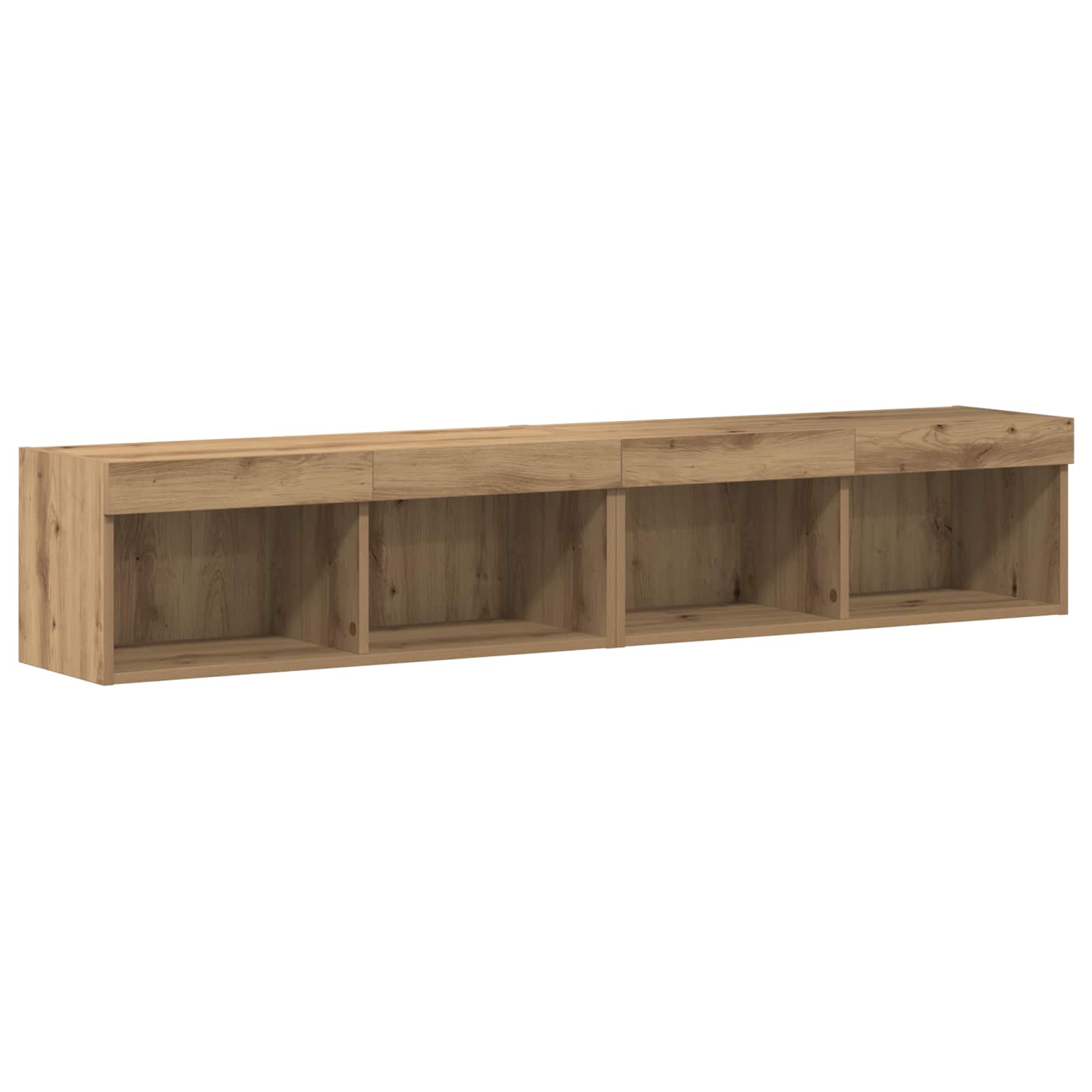 TV-Schrankset Wandmontiert 6 pcs Artisan-Eiche Holzwerkstoff