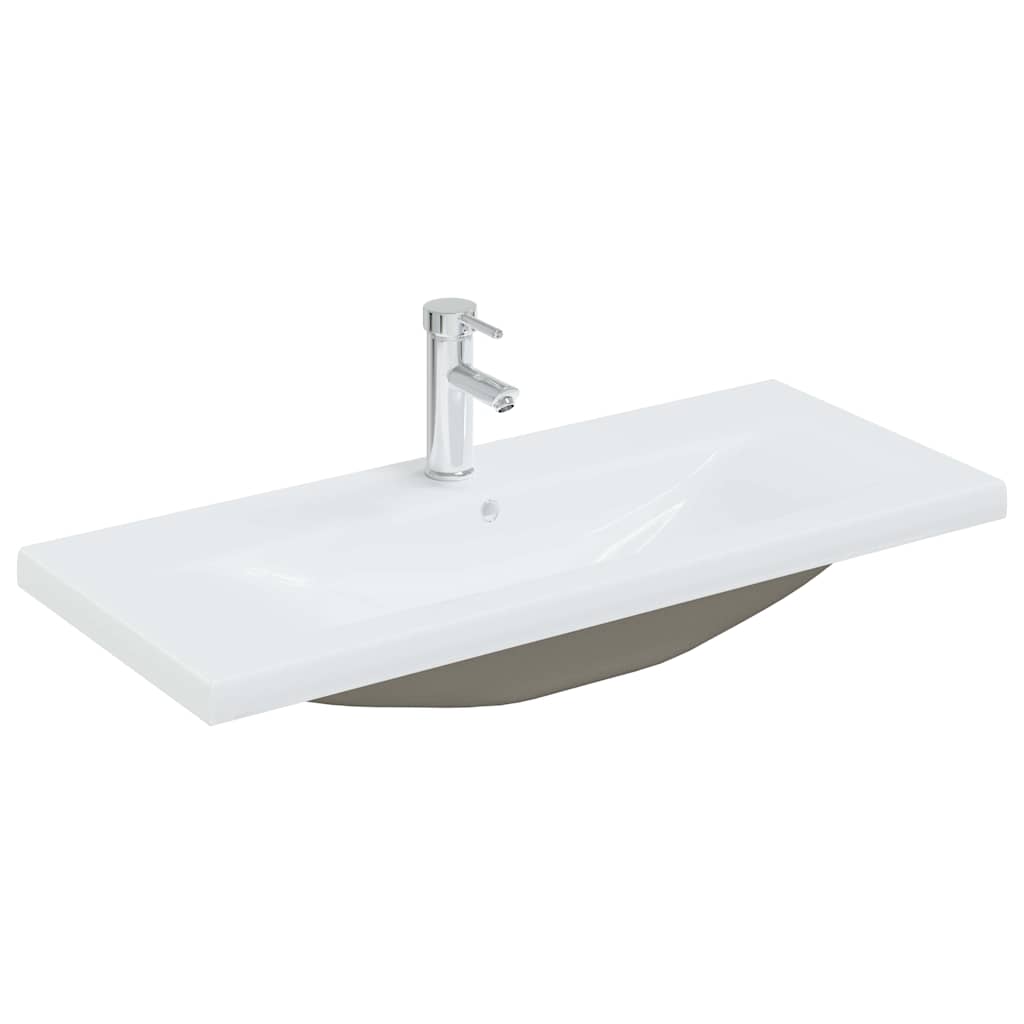 Badezimmermöbel-Set 4 stk. Schwarz Eichen-Optik