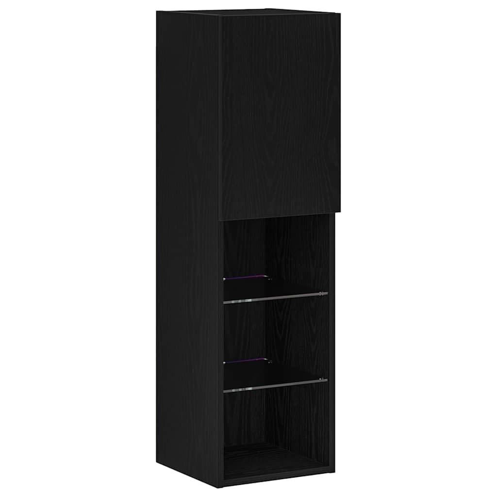 TV-Schränk Schwarz Eichen-Optik 40,5 x 30 x 102 cm