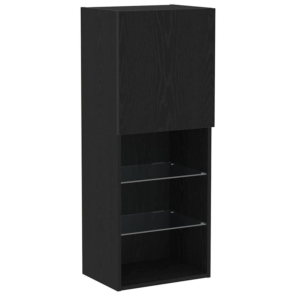 TV-Schränk Schwarz Eichen-Optik 40,5 x 30 x 102 cm