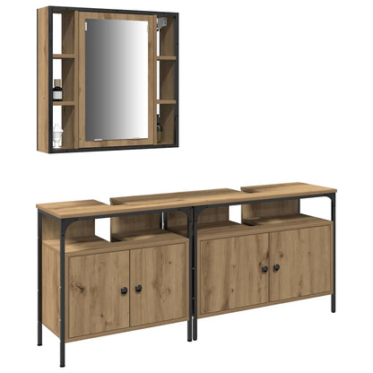 Badezimmer Waschbeckenmöbel 3 stk. Braun 80 x 30 x 60 cm