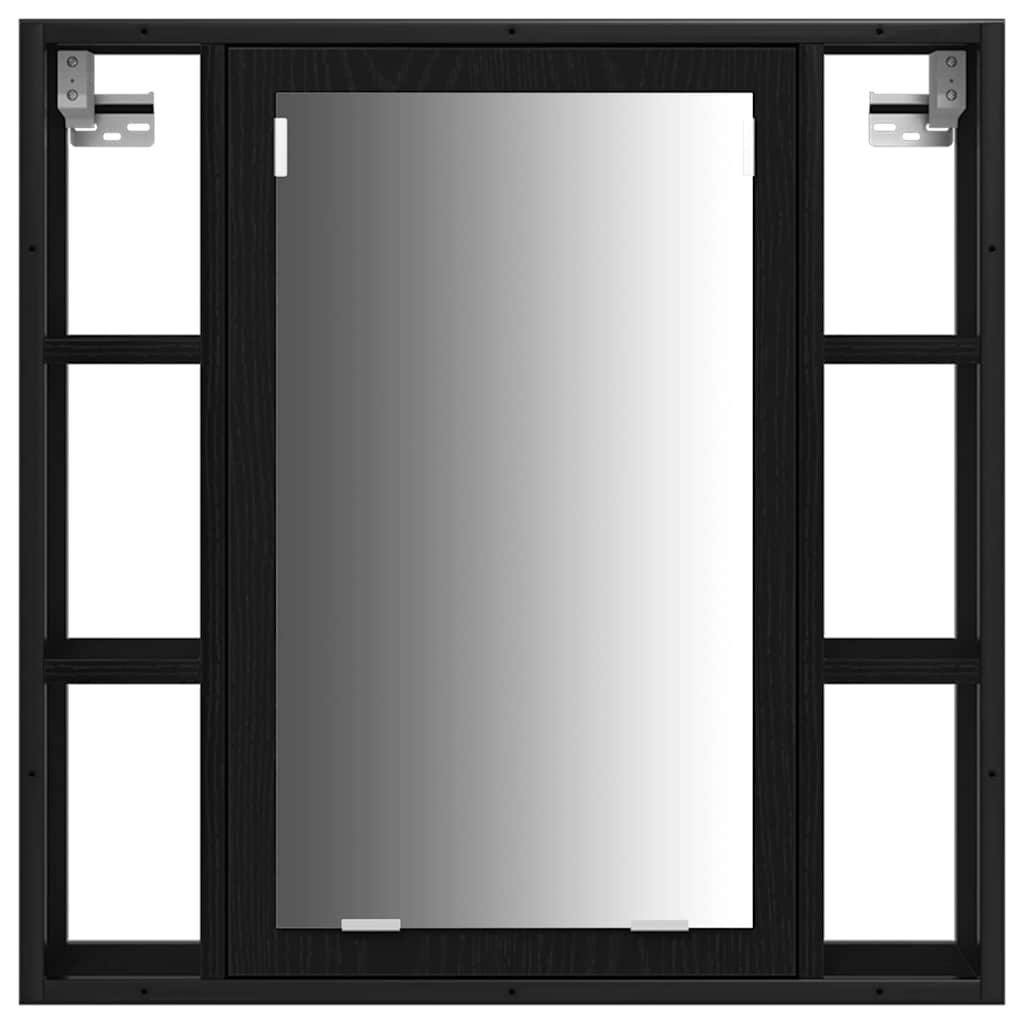 Badezimmer Waschbeckenmöbel 3 stk. Schwarz 80 x 30 x 60 cm