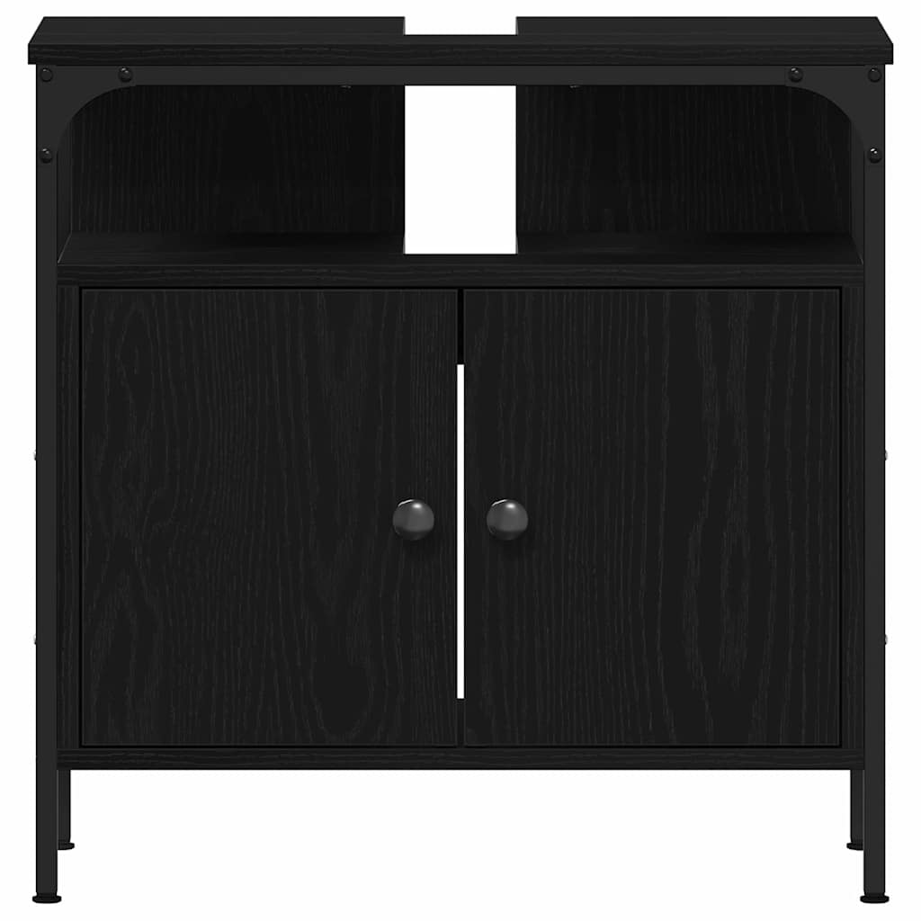 Badezimmer Waschbeckenmöbel 3 stk. Schwarz 80 x 30 x 60 cm