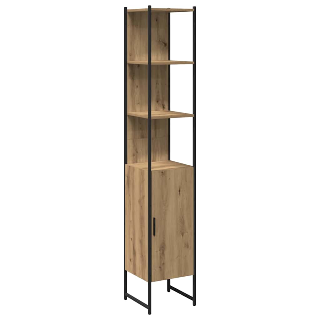 Badezimmermöbel-Set 3 stk. Braun 33 x 33 x 185,5 cm