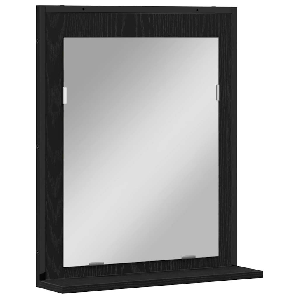 Badezimmermöbel-Set 4 stk. Schwarz 33 x 33 x 185,5 cm
