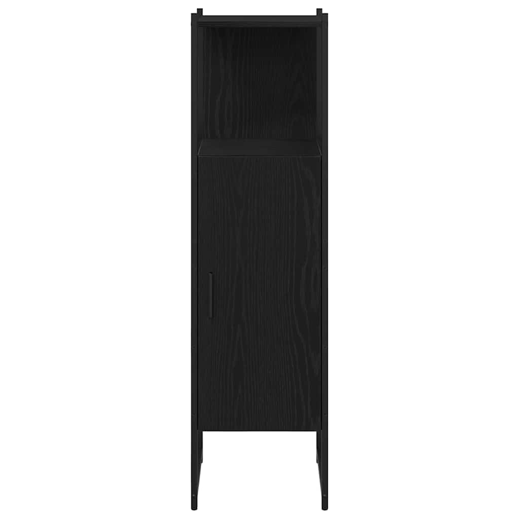 Badezimmermöbel-Set 4 stk. Schwarz 33 x 33 x 185,5 cm