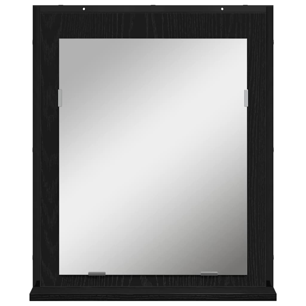 Badezimmermöbel-Set 4 stk. Schwarz 33 x 33 x 185,5 cm