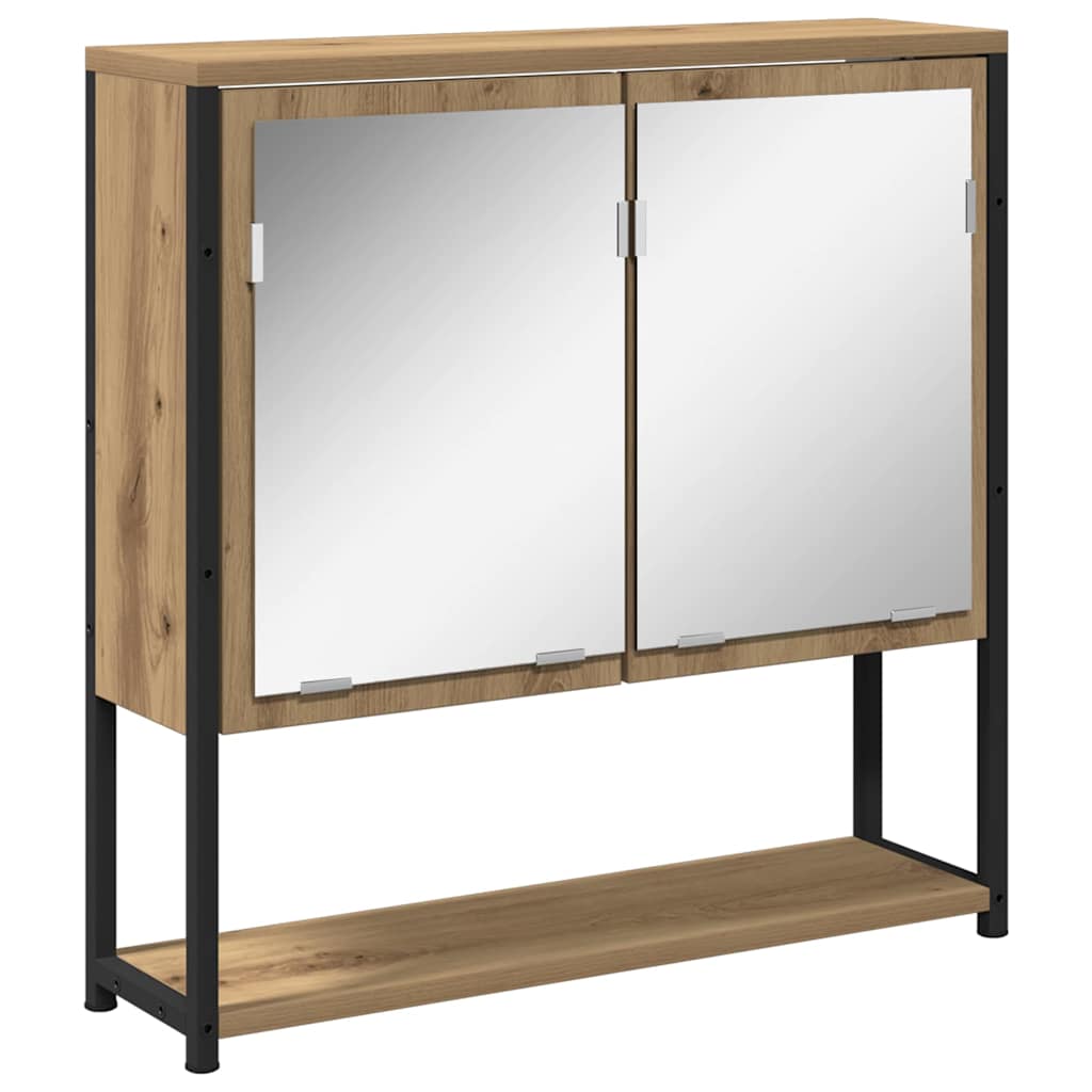 Badezimmermöbel-Set 4 stk. Artisan-Eiche 33 x 33 x 185,5 cm