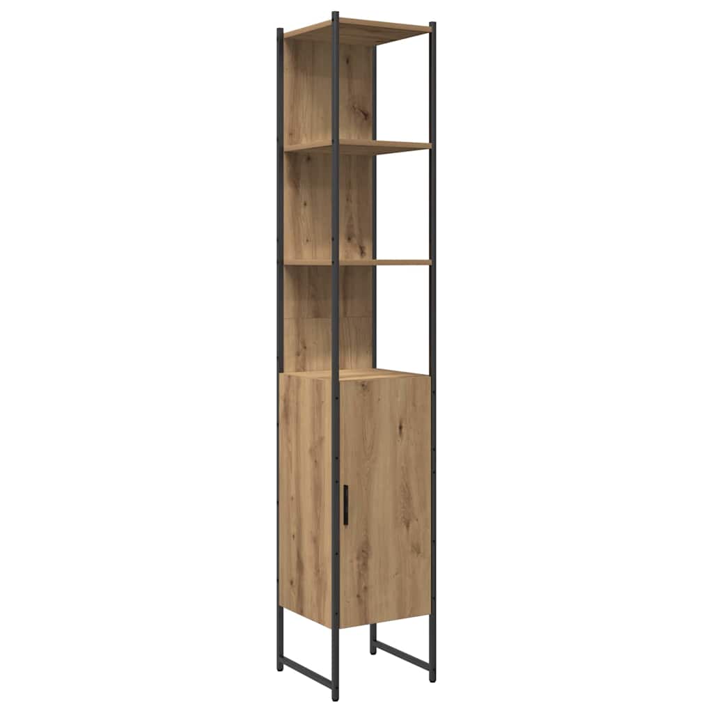 Badezimmermöbel-Set 4 stk. Braun 33 x 33 x 185,5 cm
