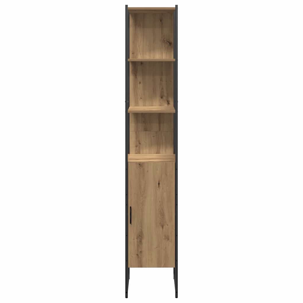 Badezimmermöbel-Set 4 stk. Braun 33 x 33 x 185,5 cm