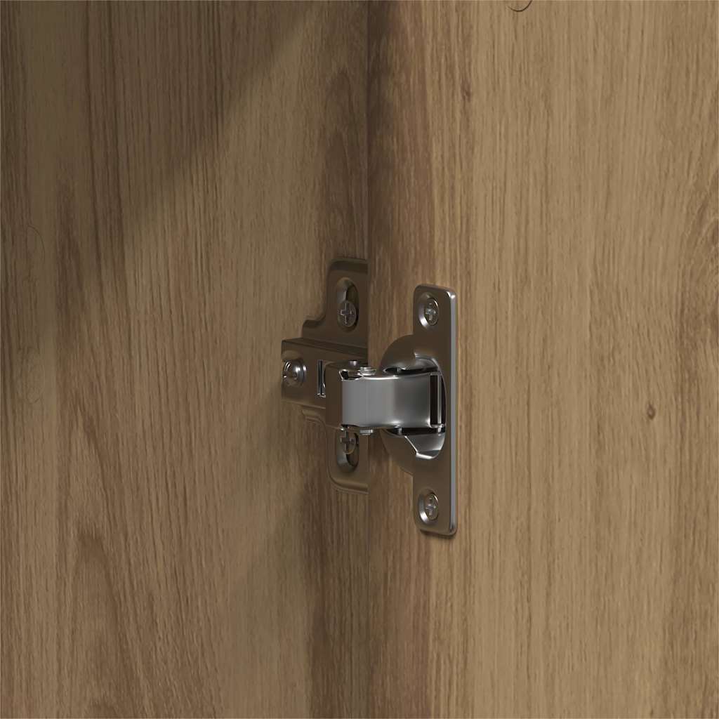 Badezimmermöbel-Set mit Regal mit Tür 4 pcs Braun Holzwerkstoff