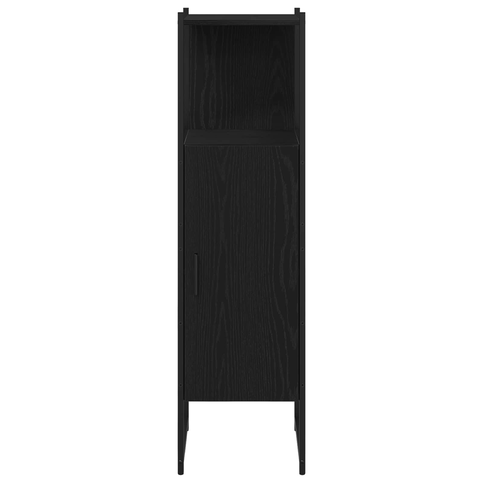 Badezimmermöbel-Set 4 stk. Schwarz 33 x 33 x 185,5 cm