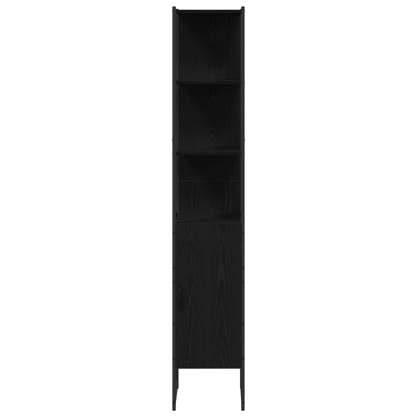 Badezimmermöbel-Set 4 stk. Schwarz 33 x 33 x 185,5 cm