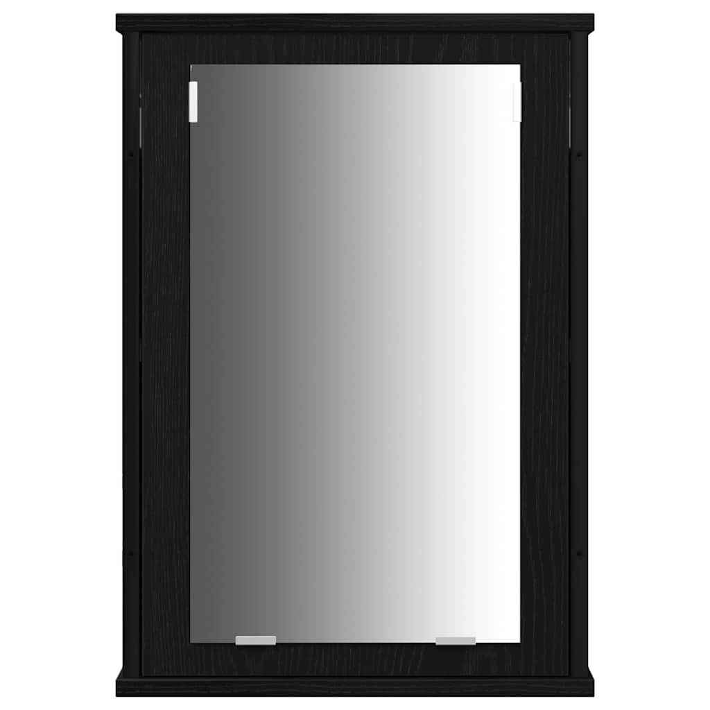 Badezimmermöbel-Set 4 stk. Schwarz Eichen-Optik