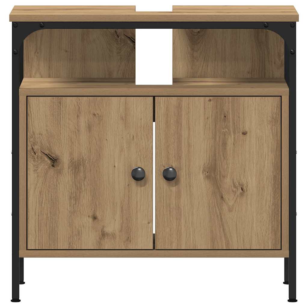 Badezimmermöbel-Set 4 stk. Artisan-Eiche 33 x 33 x 185,5 cm