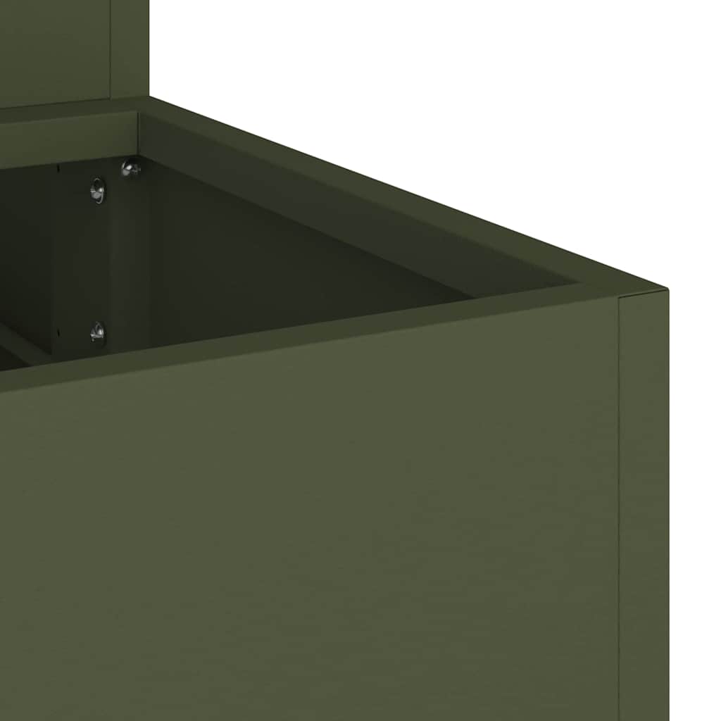 Garten-Pflanzgefäß Olive Grün 90 x 90 x 35 cm