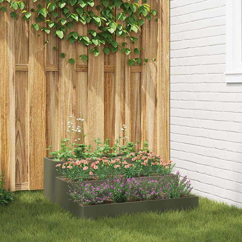 Garten-Pflanzgefäß Olive Grün 90 x 90 x 35 cm