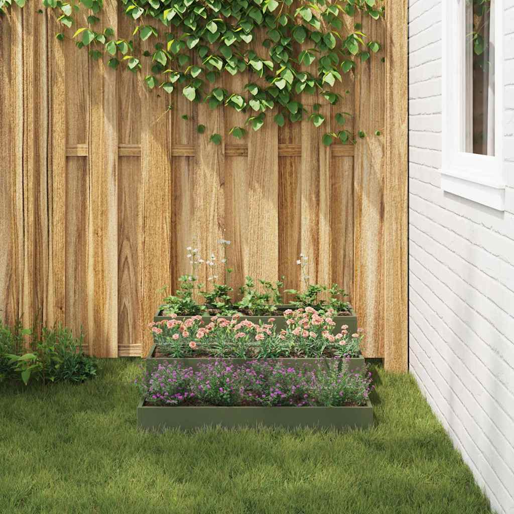 Garten-Pflanzgefäß Olive Grün 90 x 90 x 35 cm