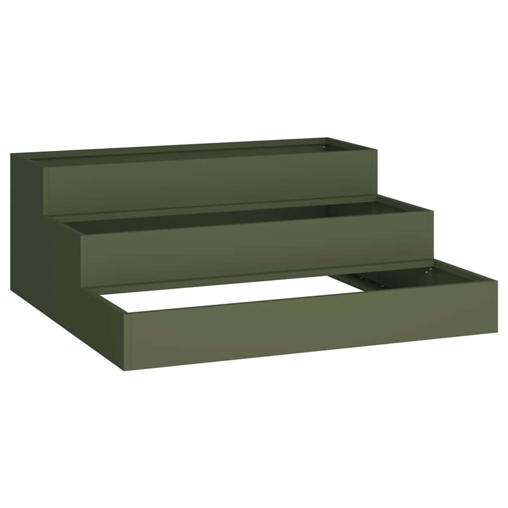 Garten-Pflanzgefäß Olive Grün 90 x 90 x 35 cm