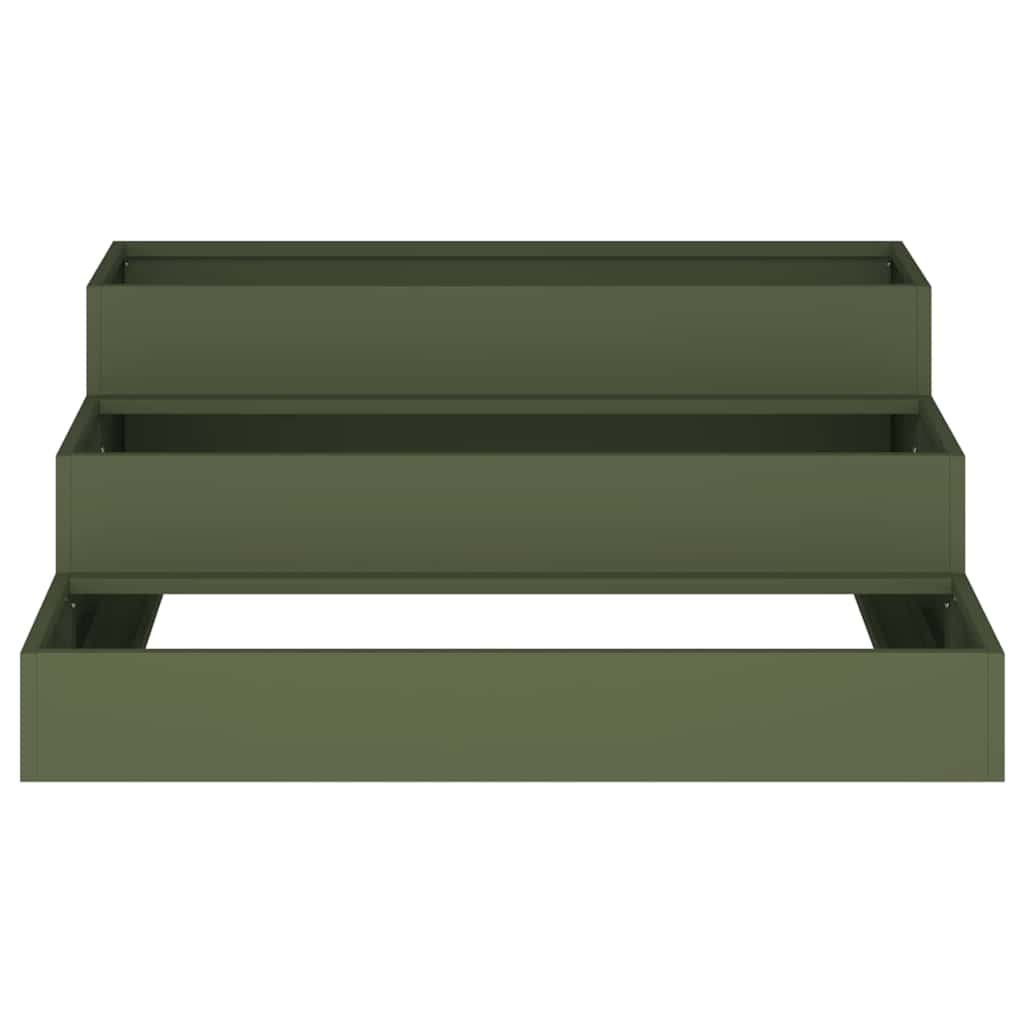 Garten-Pflanzgefäß Olive Grün 90 x 90 x 35 cm