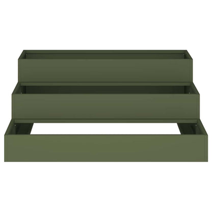 Garten-Pflanzgefäß Olive Grün 90 x 90 x 35 cm