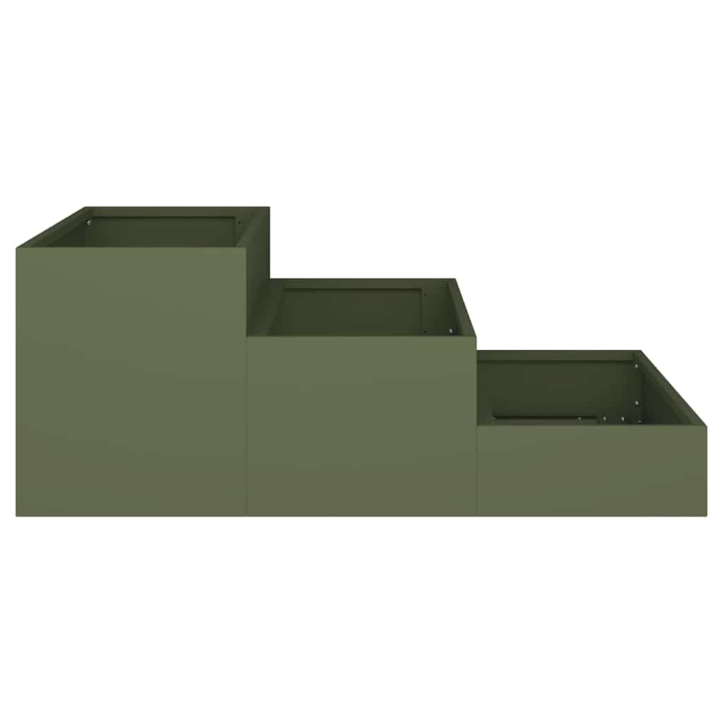 Garten-Pflanzgefäß Olive Grün 90 x 90 x 35 cm
