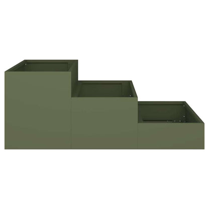 Garten-Pflanzgefäß Olive Grün 90 x 90 x 35 cm