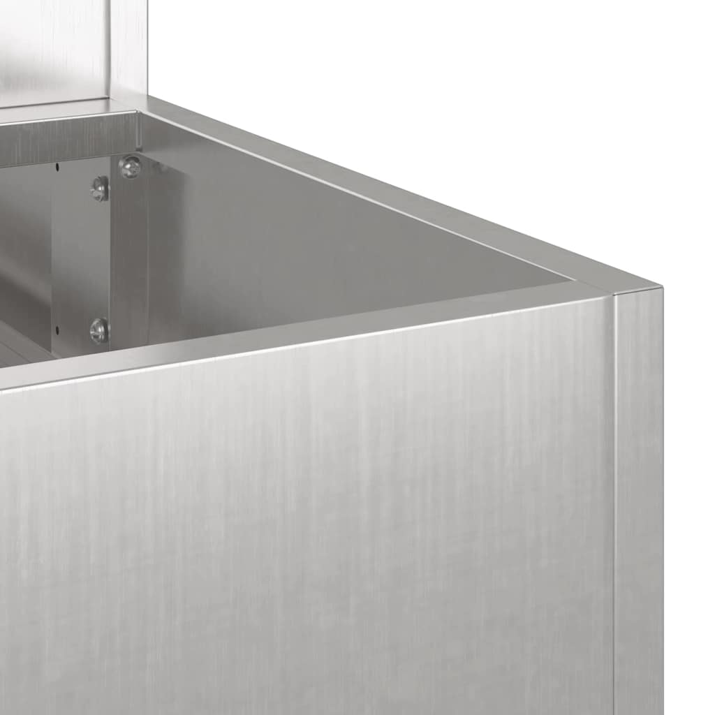 Garten-Pflanzgefäß Silber 90 x 90 x 35 cm Edelstahl
