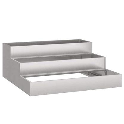 Garten-Pflanzgefäß Silber 90 x 90 x 35 cm Edelstahl