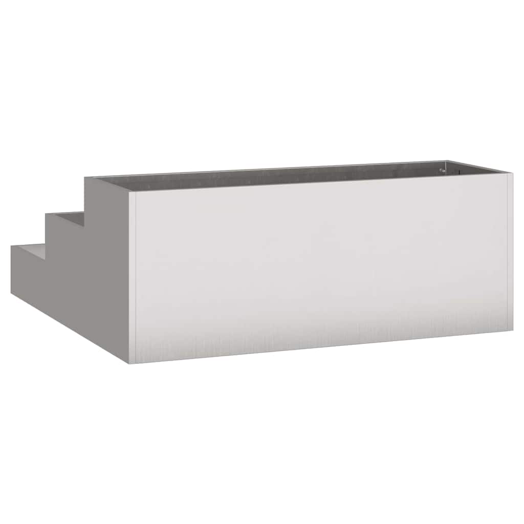 Garten-Pflanzgefäß Silber 90 x 90 x 35 cm Edelstahl