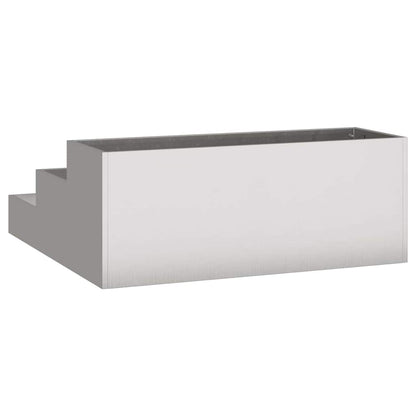 Garten-Pflanzgefäß Silber 90 x 90 x 35 cm Edelstahl