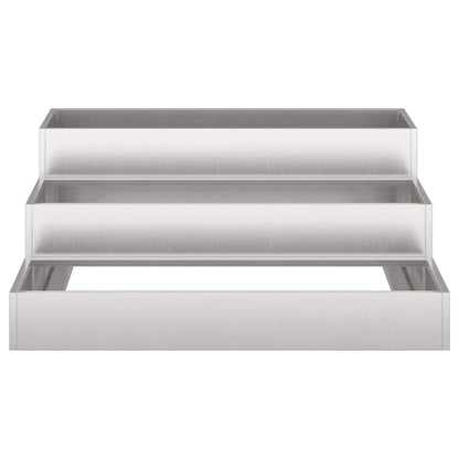 Garten-Pflanzgefäß Silber 90 x 90 x 35 cm Edelstahl
