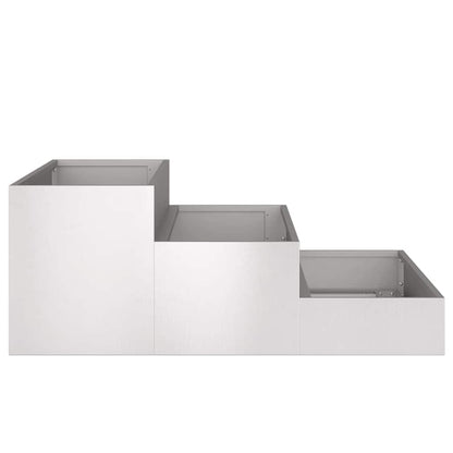 Garten-Pflanzgefäß Silber 90 x 90 x 35 cm Edelstahl