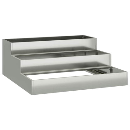 Garten-Pflanzgefäß Silber 90 x 90 x 35 cm Verzinkter Stahl