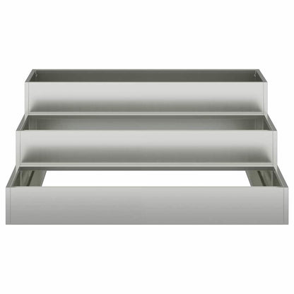 Garten-Pflanzgefäß Silber 90 x 90 x 35 cm Verzinkter Stahl