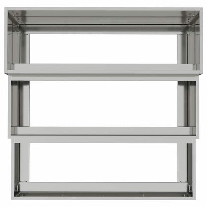 Garten-Pflanzgefäß Silber 90 x 90 x 35 cm Verzinkter Stahl