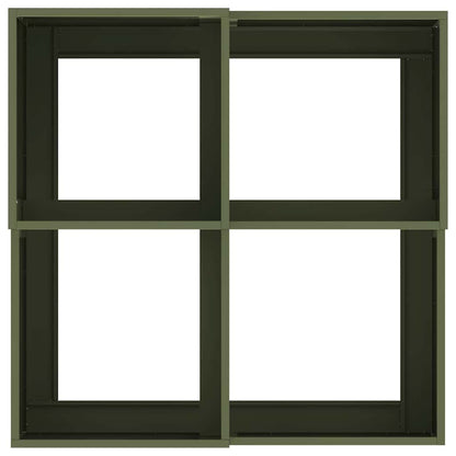 Gartenblumentopf Olivgrün 80 x 80 x 48 cm Stahl