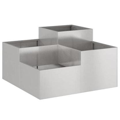 Gartenblumentopf Silber 80 x 80 x 48 cm Edelstahl