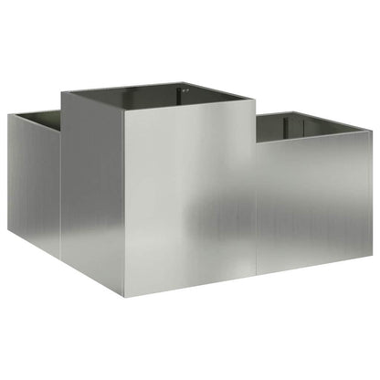 Gartenblumentopf Silber 80 x 80 x 48 cm Verzinkter Stahl